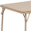 Bowery Hill Contemporary Vinyl Kids Folding Table In Beige Finish