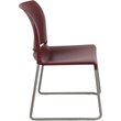 Bowery Hill Modern Plastic Sled Base Stacking Chair in Burgundy