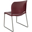 Bowery Hill Modern Plastic Sled Base Stacking Chair in Burgundy