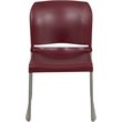 Bowery Hill Modern Plastic Sled Base Stacking Chair in Burgundy