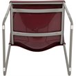 Bowery Hill Modern Plastic Sled Base Stacking Chair in Burgundy