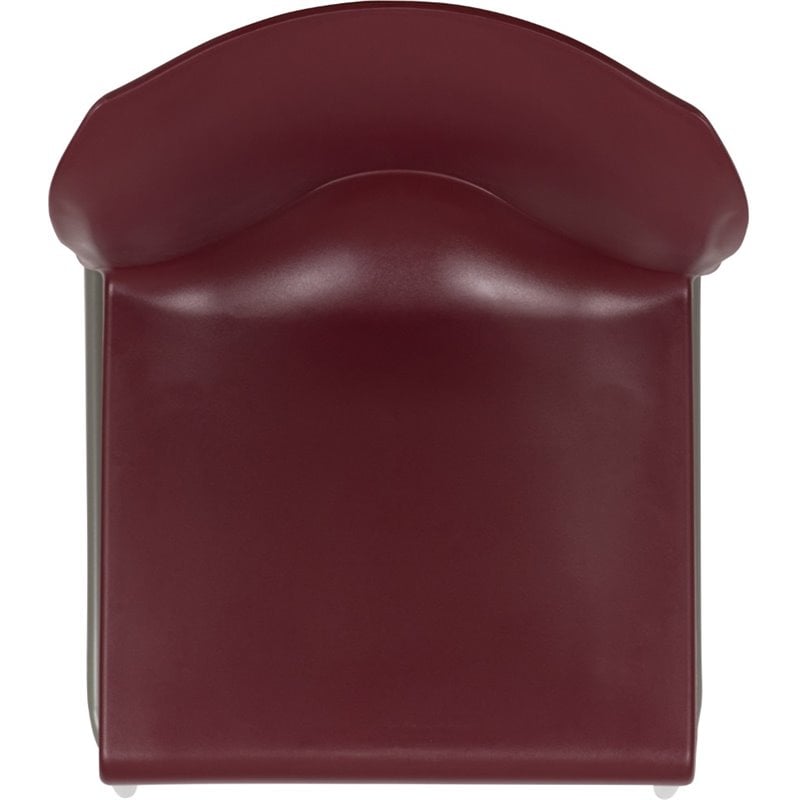 Bowery Hill Modern Plastic Sled Base Stacking Chair in Burgundy