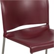 Bowery Hill Modern Plastic Sled Base Stacking Chair in Burgundy