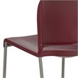 Bowery Hill Modern Plastic Sled Base Stacking Chair in Burgundy