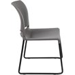 Bowery Hill Contemporary Plastic Sled Base Stacking Chair in Gray