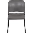 Bowery Hill Contemporary Plastic Sled Base Stacking Chair in Gray
