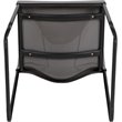 Bowery Hill Contemporary Plastic Sled Base Stacking Chair in Gray