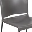 Bowery Hill Contemporary Plastic Sled Base Stacking Chair in Gray