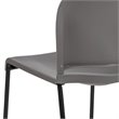 Bowery Hill Contemporary Plastic Sled Base Stacking Chair in Gray