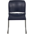 Bowery Hill Contemporary Plastic Sled Base Stacking Chair in Navy