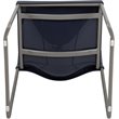 Bowery Hill Contemporary Plastic Sled Base Stacking Chair in Navy