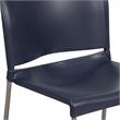 Bowery Hill Contemporary Plastic Sled Base Stacking Chair in Navy