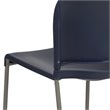 Bowery Hill Contemporary Plastic Sled Base Stacking Chair in Navy