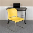 Bowery Hill Modern Plastic Sled Base Stacking Chair in Yellow