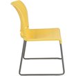 Bowery Hill Modern Plastic Sled Base Stacking Chair in Yellow