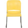 Bowery Hill Modern Plastic Sled Base Stacking Chair in Yellow
