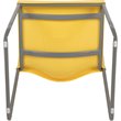 Bowery Hill Modern Plastic Sled Base Stacking Chair in Yellow
