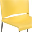 Bowery Hill Modern Plastic Sled Base Stacking Chair in Yellow