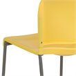 Bowery Hill Modern Plastic Sled Base Stacking Chair in Yellow