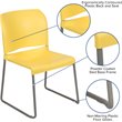 Bowery Hill Modern Plastic Sled Base Stacking Chair in Yellow