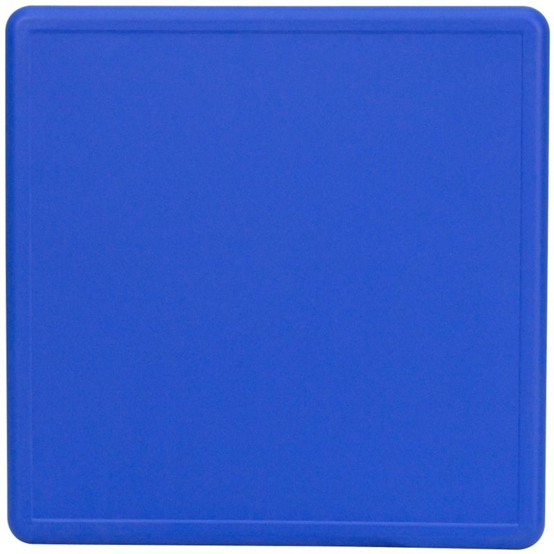 Bowery Hill Plastic Blue Activity Table Square Adjustable Height 24