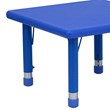 Bowery Hill Plastic Blue Activity Table Square Adjustable Height 24