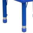 Bowery Hill Plastic Blue Activity Table Square Adjustable Height 24