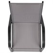 Bowery Hill Modern Gray Outdoor Stack Chair with Metal Frame