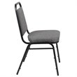 Bowery Hill Stackable Trapezoidal Back Banquet Chair in Gray and Silver