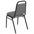 Bowery Hill Stackable Trapezoidal Back Banquet Chair in Gray and Silver