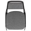 Bowery Hill Stackable Trapezoidal Back Banquet Chair in Gray and Silver