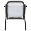 Bowery Hill Stackable Trapezoidal Back Banquet Chair in Gray and Silver