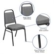 Bowery Hill Stackable Trapezoidal Back Banquet Chair in Gray and Silver