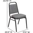 Bowery Hill Stackable Trapezoidal Back Banquet Chair in Gray and Silver