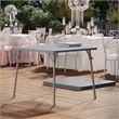 Bowery Hill Vinyl Gray Card Table Square Foldable 33.5