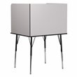 Bowery Hill Metal Stand-Alone Study Carrel w/ Height Adjustable Legs in Gray