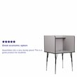 Bowery Hill Metal Stand-Alone Study Carrel w/ Height Adjustable Legs in Gray
