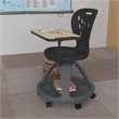 Bowery Hill 360 Degree Tablet Rotation Metal Mobile Desk Chair in Black