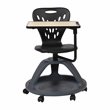 Bowery Hill 360 Degree Tablet Rotation Metal Mobile Desk Chair in Black