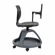 Bowery Hill 360 Degree Tablet Rotation Metal Mobile Desk Chair in Black