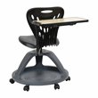 Bowery Hill 360 Degree Tablet Rotation Metal Mobile Desk Chair in Black