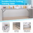 Bowery Hill Rectangle Plastic Folding Training/Seminar Table in Gray