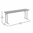 Bowery Hill Rectangle Plastic Folding Training/Seminar Table in Gray