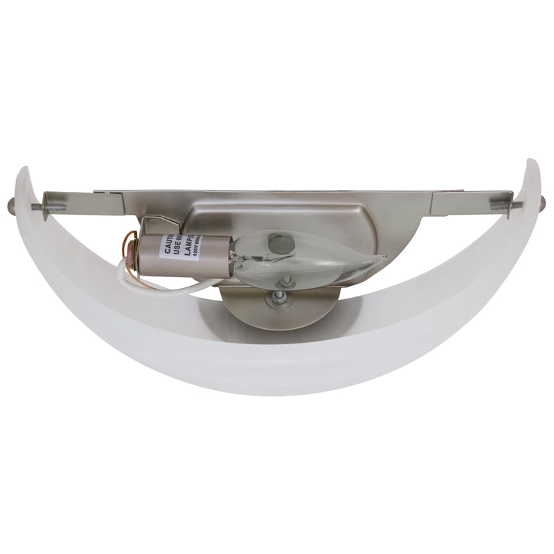 Bowery Hill 1-Light Stainless Steel Wall Sconce in Satin Nickel