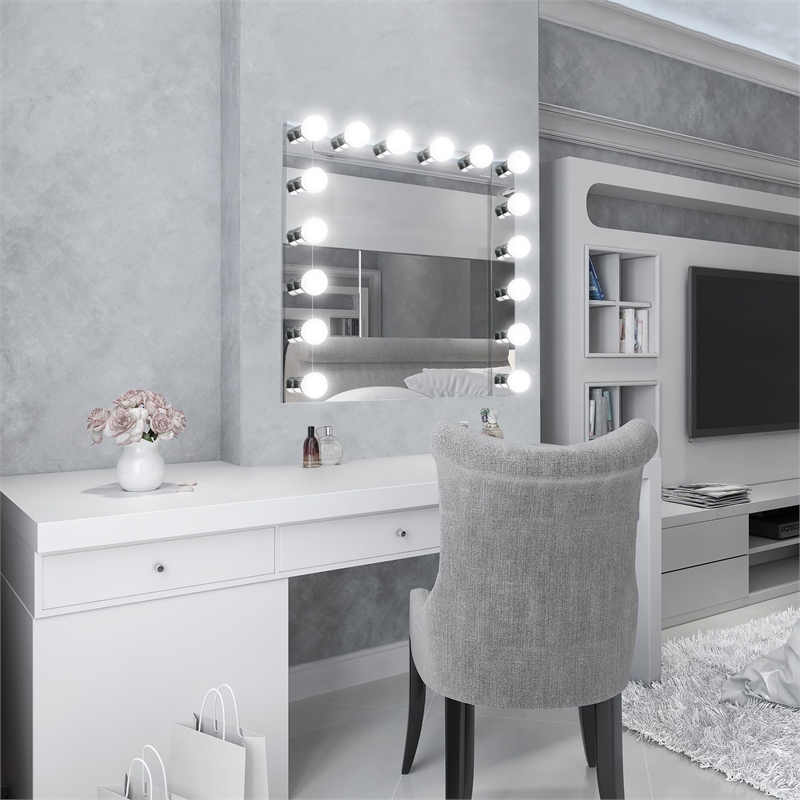 Bowery Hill Modern Steel Vanity Light in Polished Chrome 6-Light