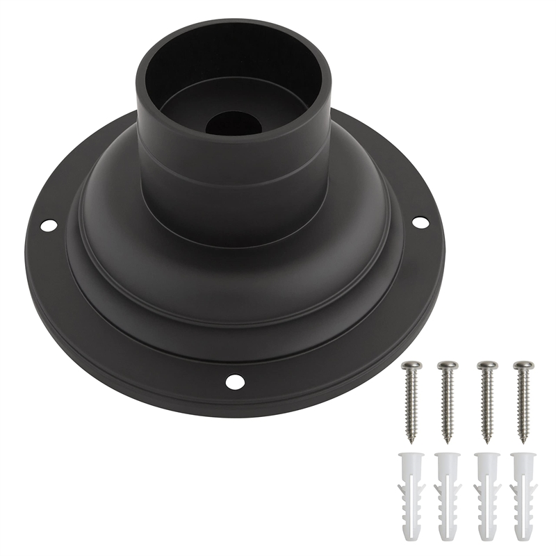 Bowery Hill Pier Base Round Mount in Matte Black 3Inch Fitter