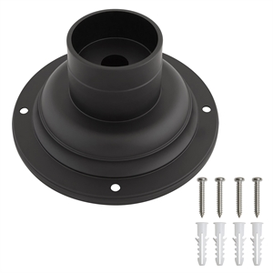Bowery Hill Pier Base Round Mount in Matte Black 3Inch Fitter