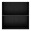 Bowery Hill Contemporary Stackable Wood 2-Shelf Bookcase in Black