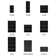 Bowery Hill Contemporary Stackable Wood 2-Shelf Bookcase in Black