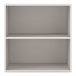 Bowery Hill Contemporary Stackable Wood 2-Shelf Bookcase in Gray